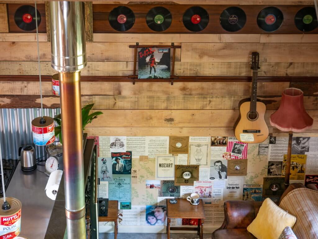 Quirky interior decor at an organic farm in Wales