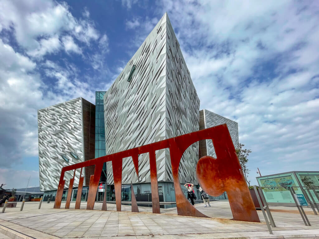 Exterior of the titanic museum in Belfast