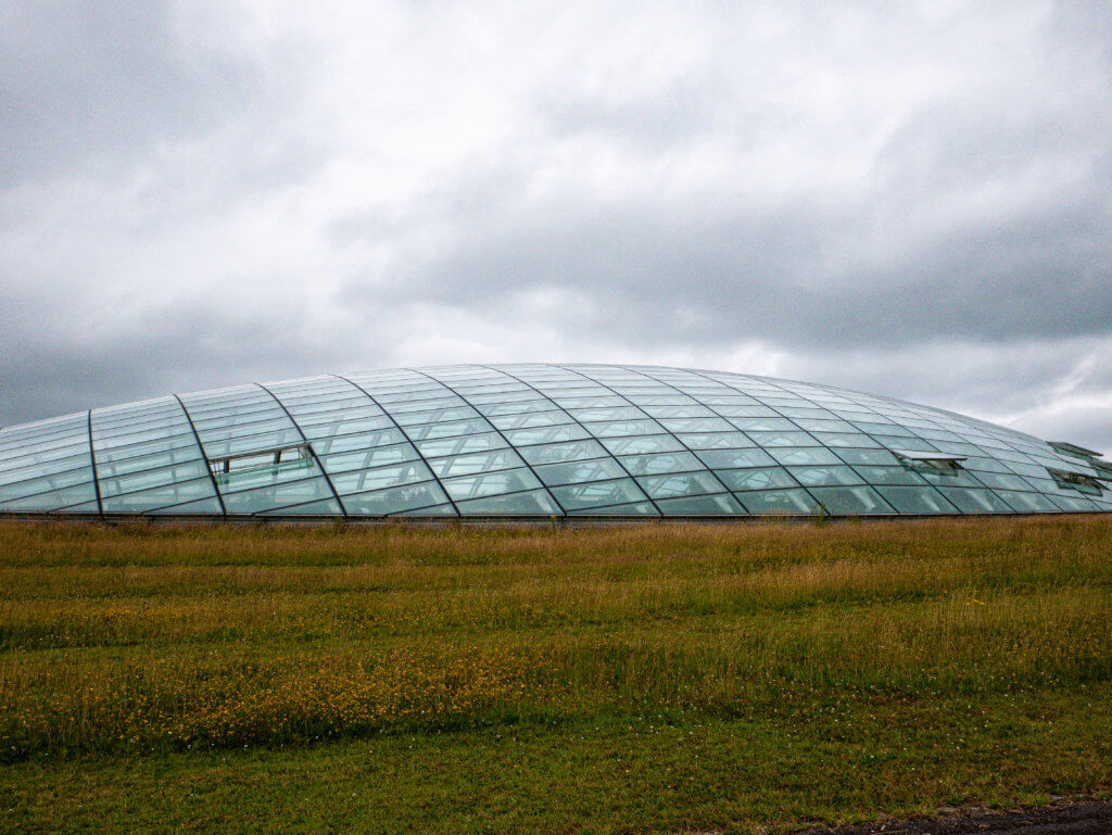 Large dome glasshouse at the national botanic garden of wales