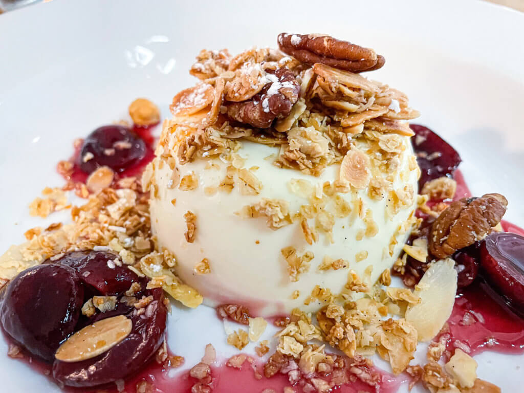 Where to eat on your 3 day west wales roadtrip - dessert served at Y Polyn resturant