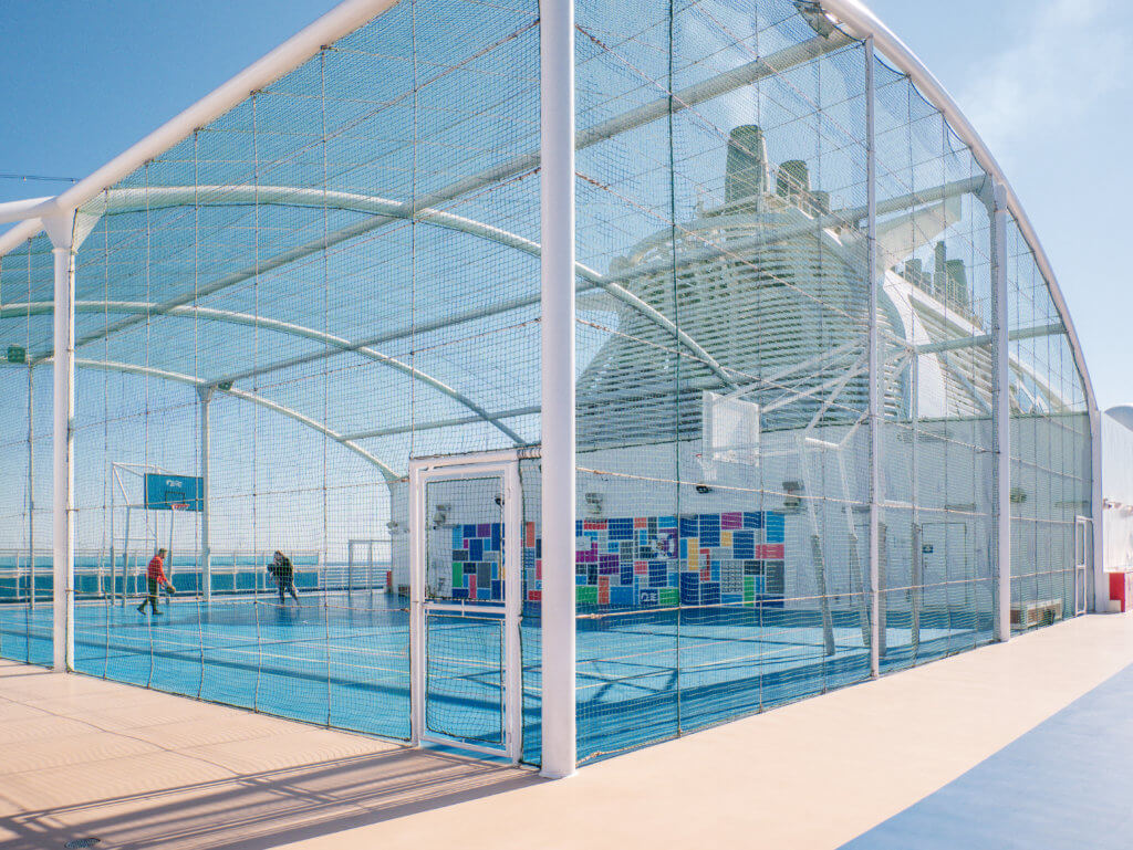 Basketball court on the Sky Princess Cruise Ship