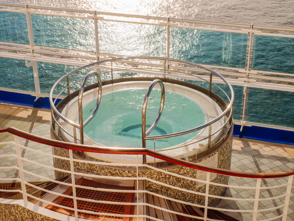 Hot tub onboard the Sky Princess Cruise Ship