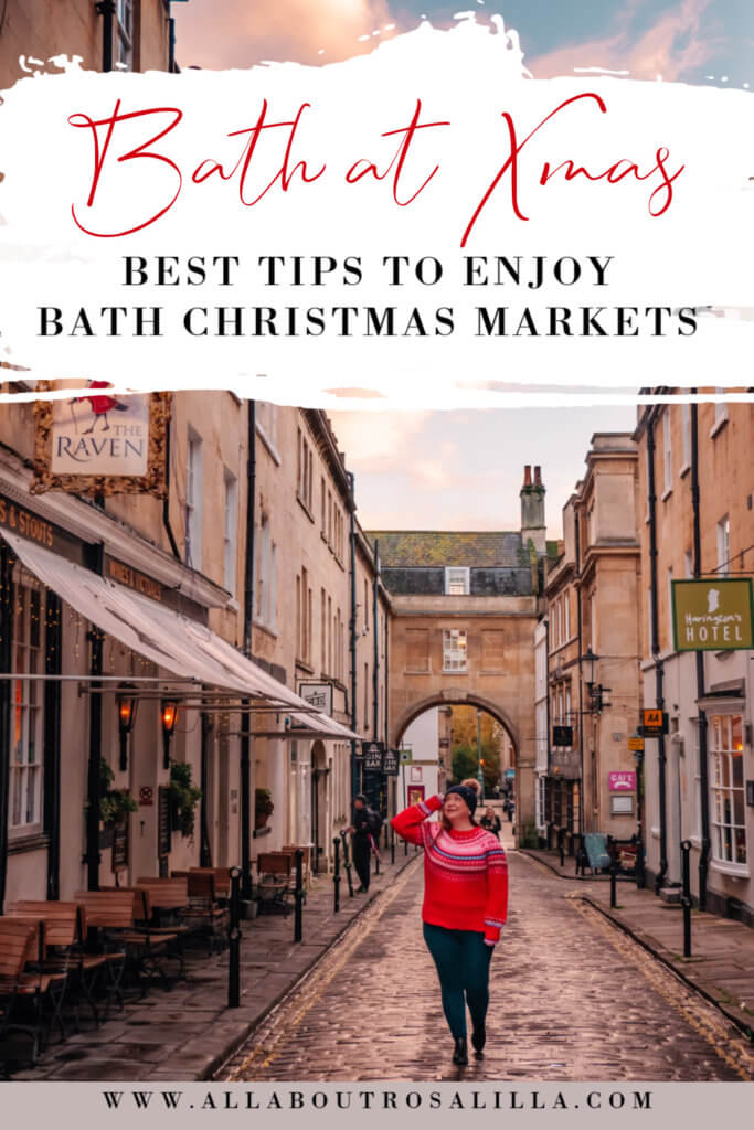 Image of Bath at Christmas with text overlay the ultimate guide to BathChristmas Markets
