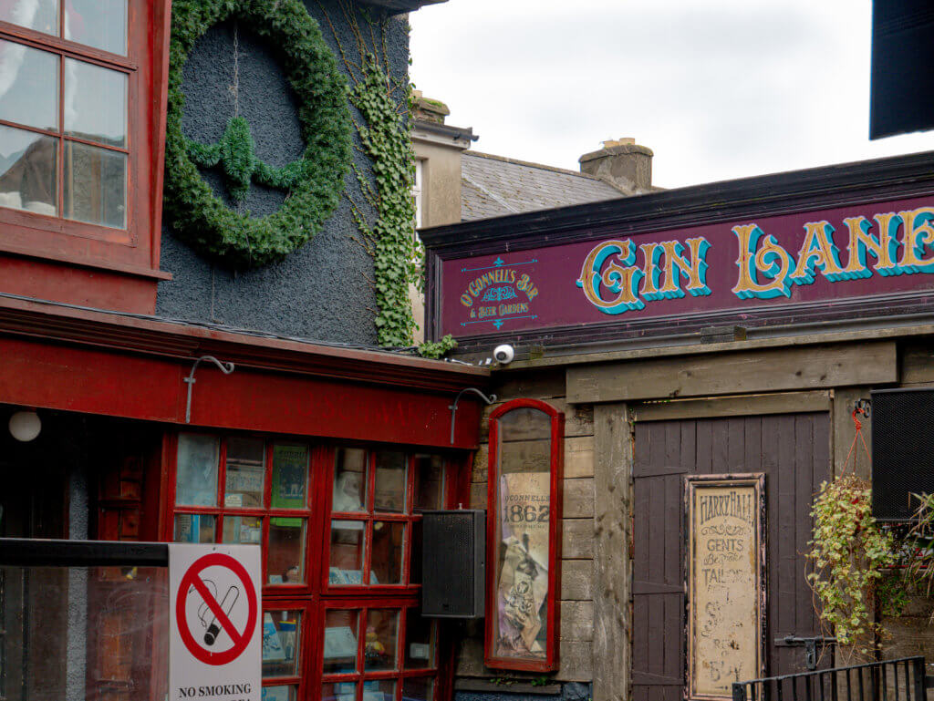 Gin Lane in O'Connell's Bar in Galway City Ireland.
