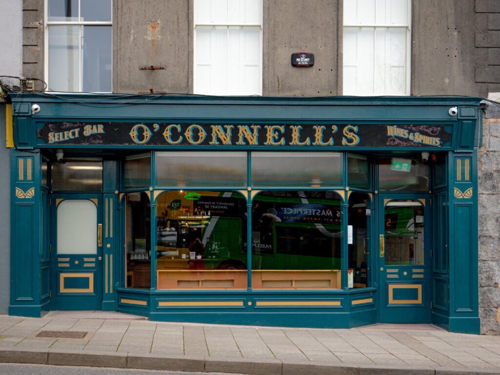 Exterior of O'Connell's Galway Pub in Eyre Square