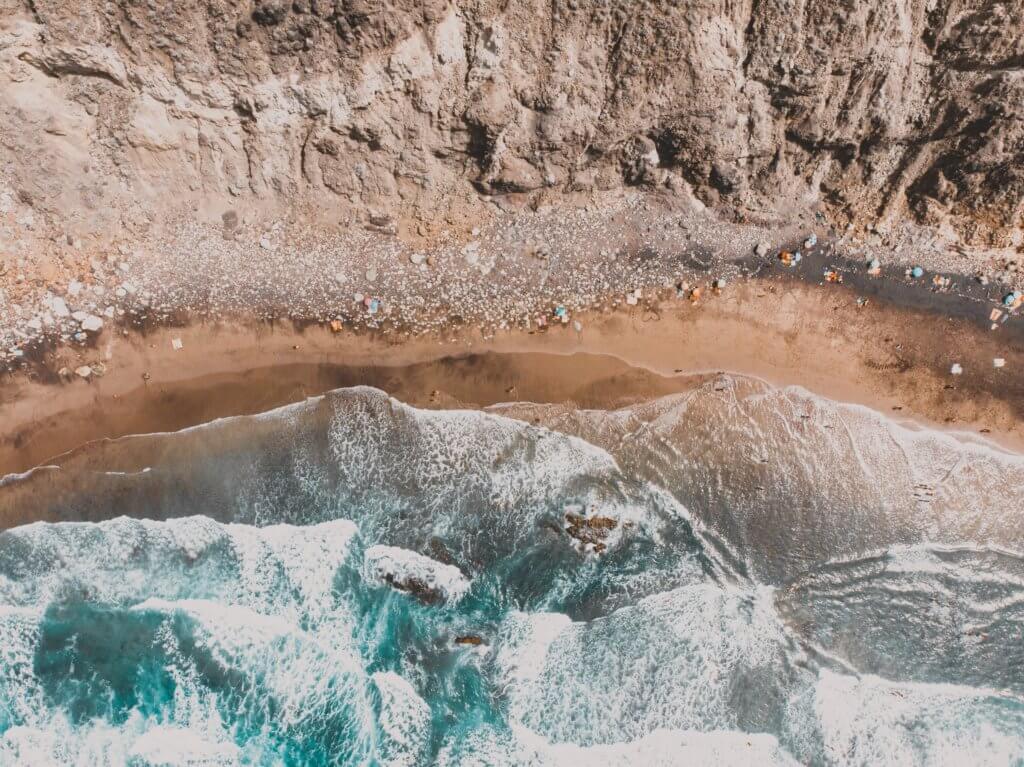 Aerial view of Playa de Benijo beach on Tenerife, a must see spot on your Tenerife Road Trip.