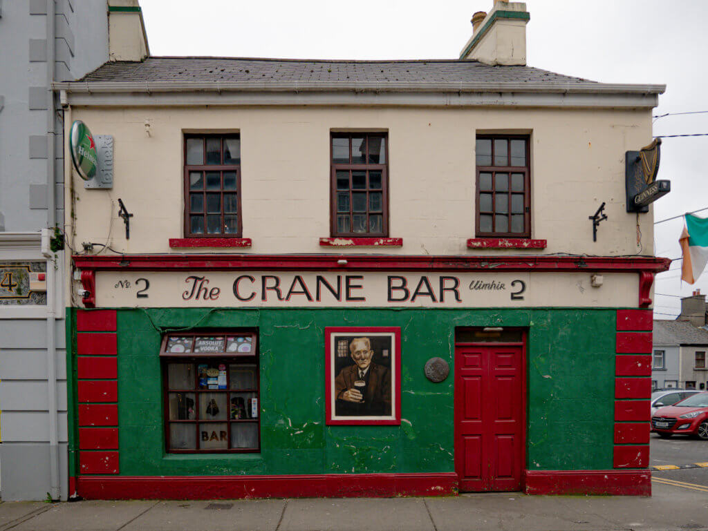 Exterior of the Crane Bar in Galway.