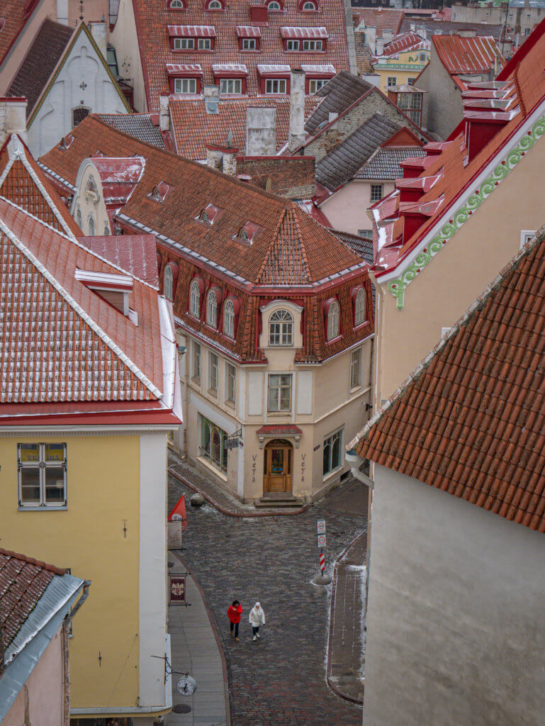 Rooftop views in Old Town Tallinn Estonia