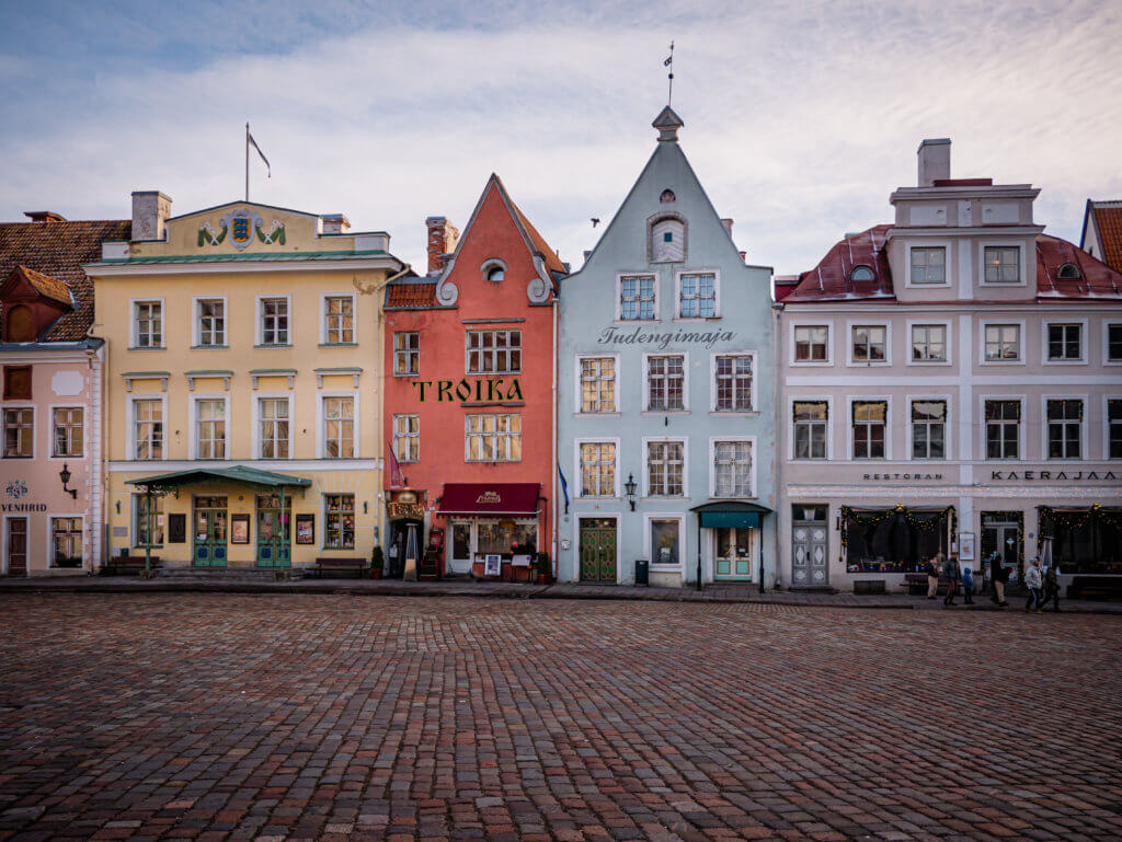 Town Square in Old Town Tallinn in winter