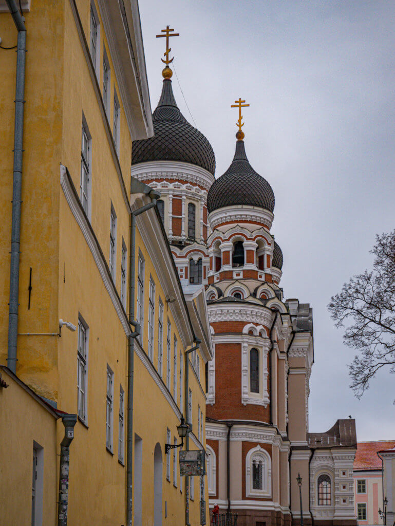 Glimpse of Alexander Nevsky Cathedral in Tallinn
