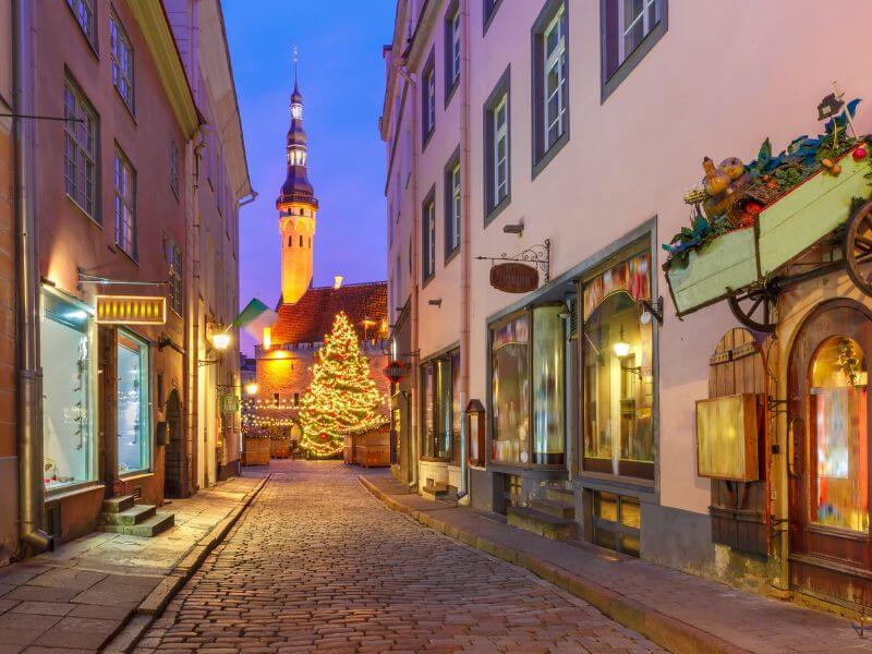 Tallinn in winter during the Christmas Markets