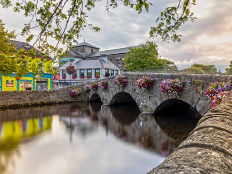 Long Exposure of the Westport Bridge in the small town Westport over the Carrowbeg River