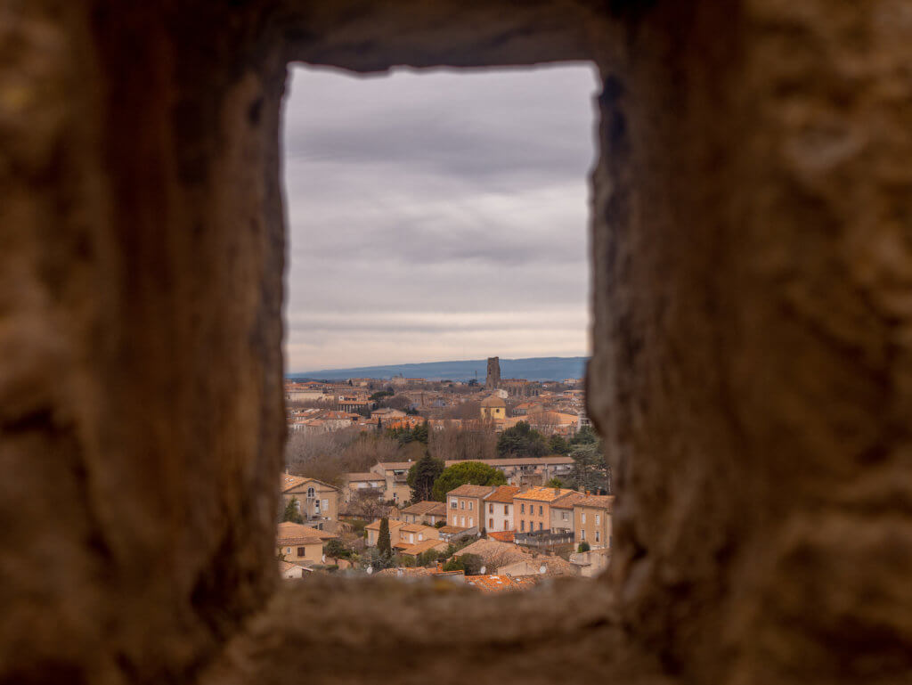 View Of Park Outside The Fortress Town Of Carcassonne In Southern