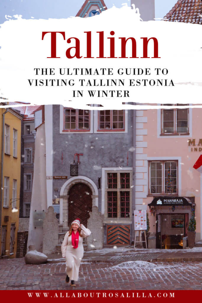 Image from Tallinn with text overlay a winter guide to Tallinn