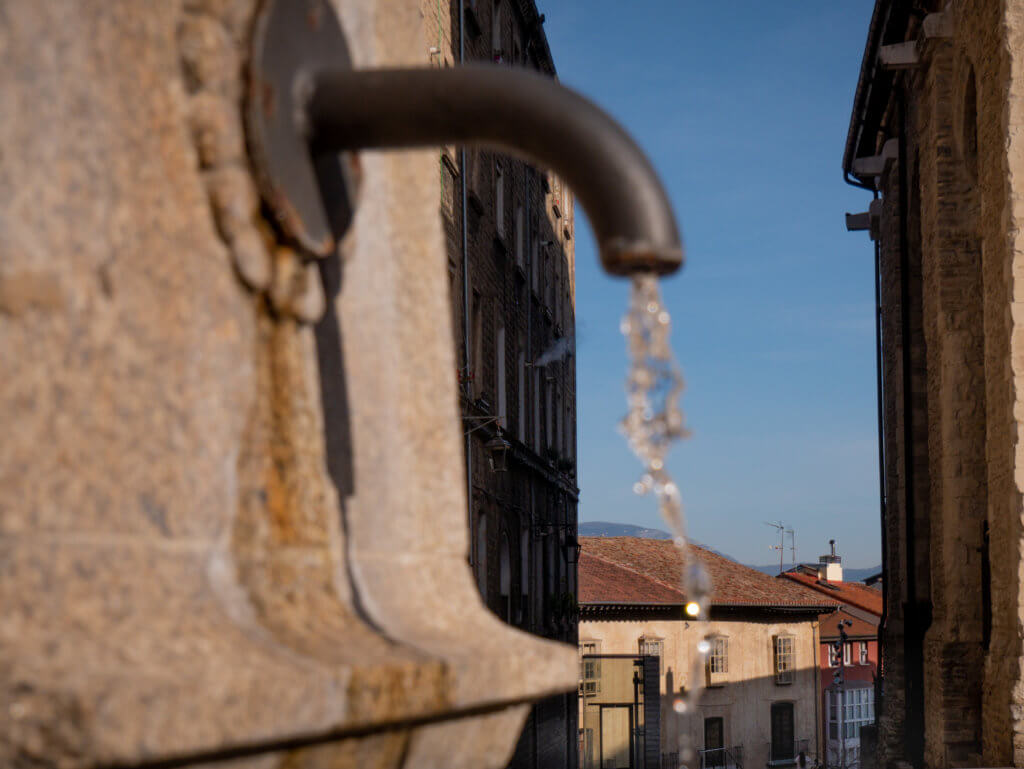 Image of medieval old town in Vitoria Gasteiz in Spain