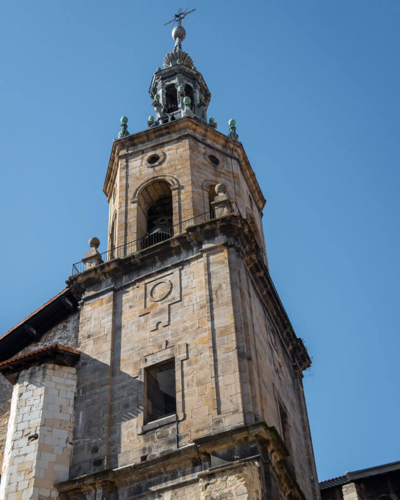 Close up of a church in Vitoria Gasteiz in northern Spain