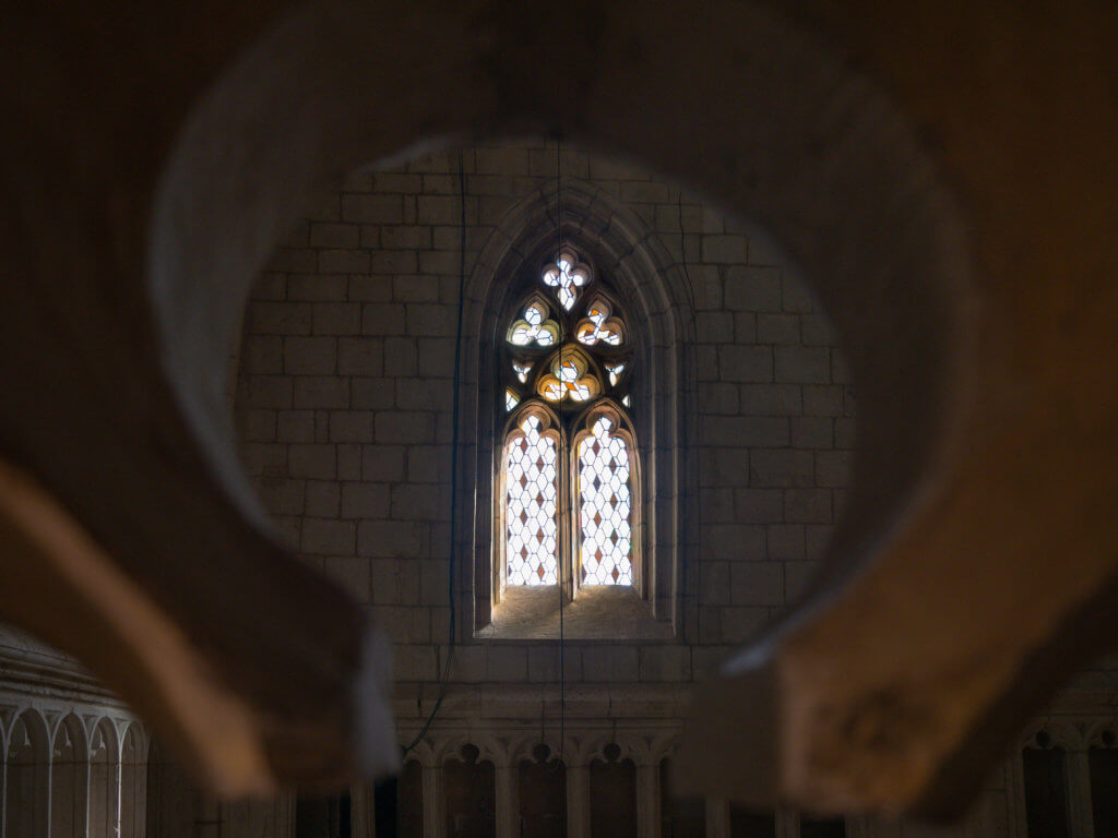 Church window in Santa Maria Cathedral in Vitoria Gasteiz