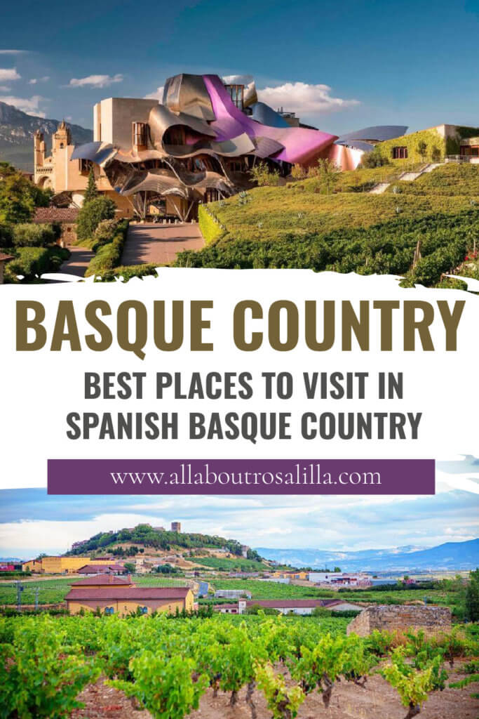 Images from vineyards in Basque Country with text overlay must see places in Basque Country