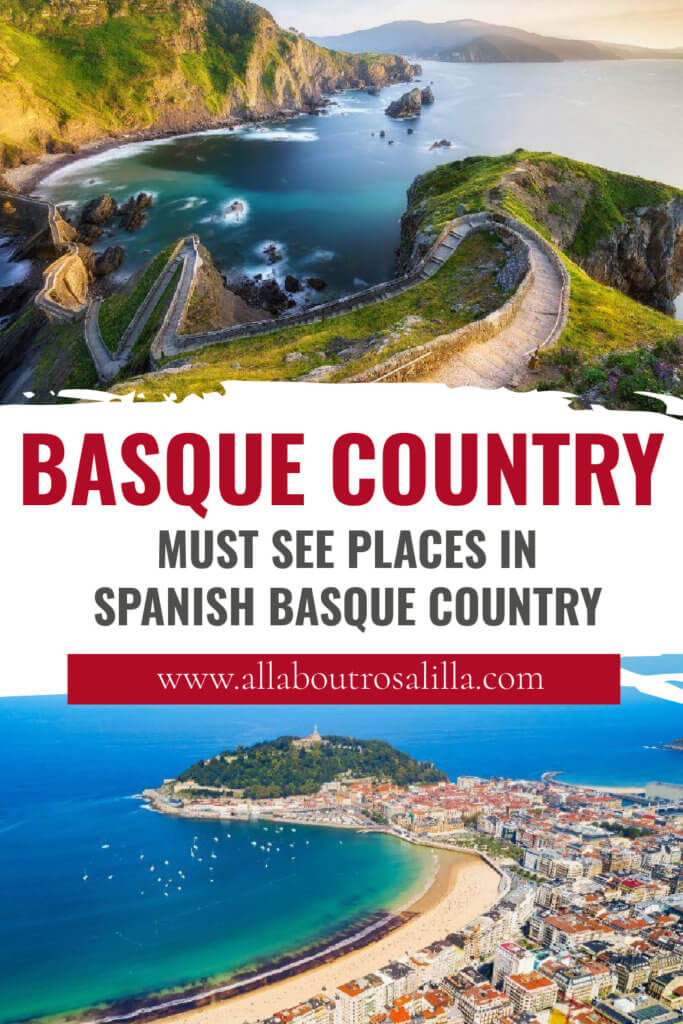 Images from Basque Country with text overlay best places to visit in Basque Country