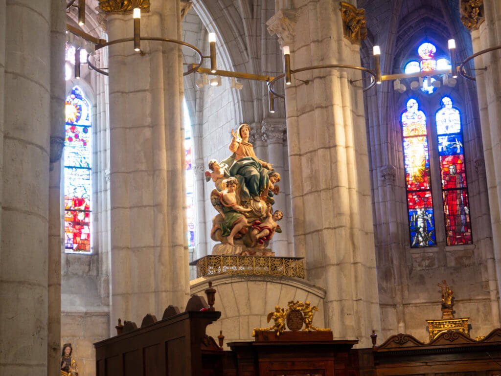 Interior of Santa Maria Cathedral in Vitoria Gasteiz in Basque Country