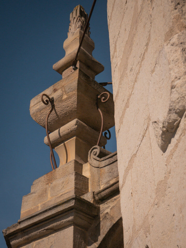 Close up of the exterior of Santa Maria Cathedral in Vitoria Gasteiz in Spain's Basque Country