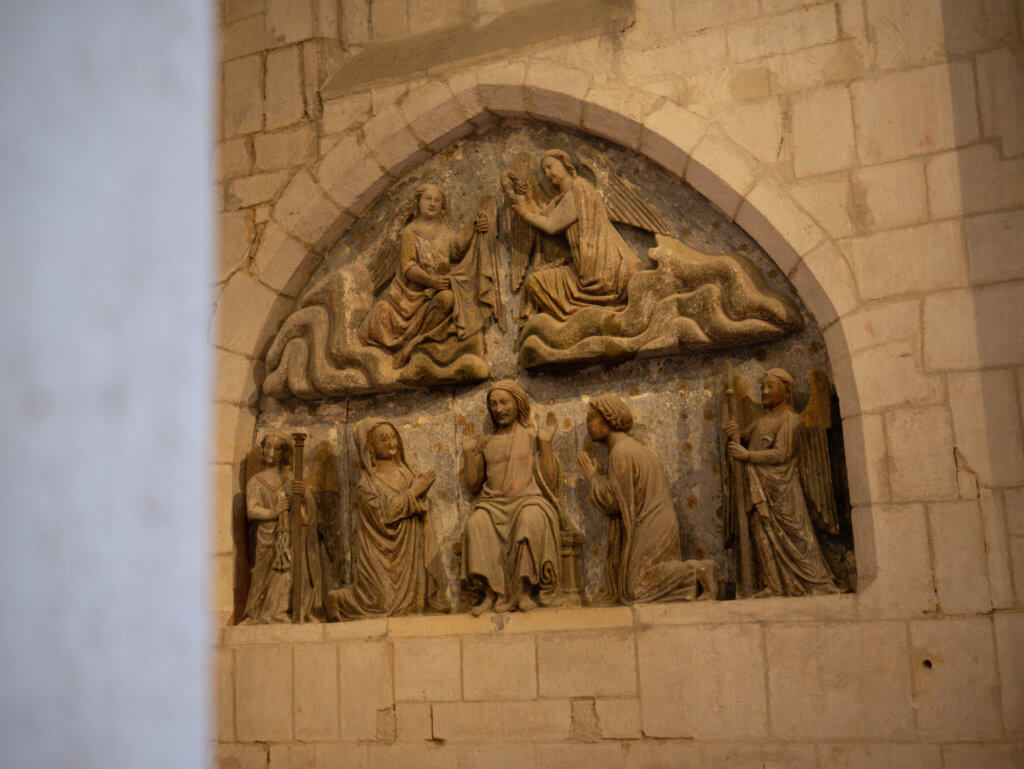 Art work in Santa Maria Cathedral in Vitoria Gasteiz Spain