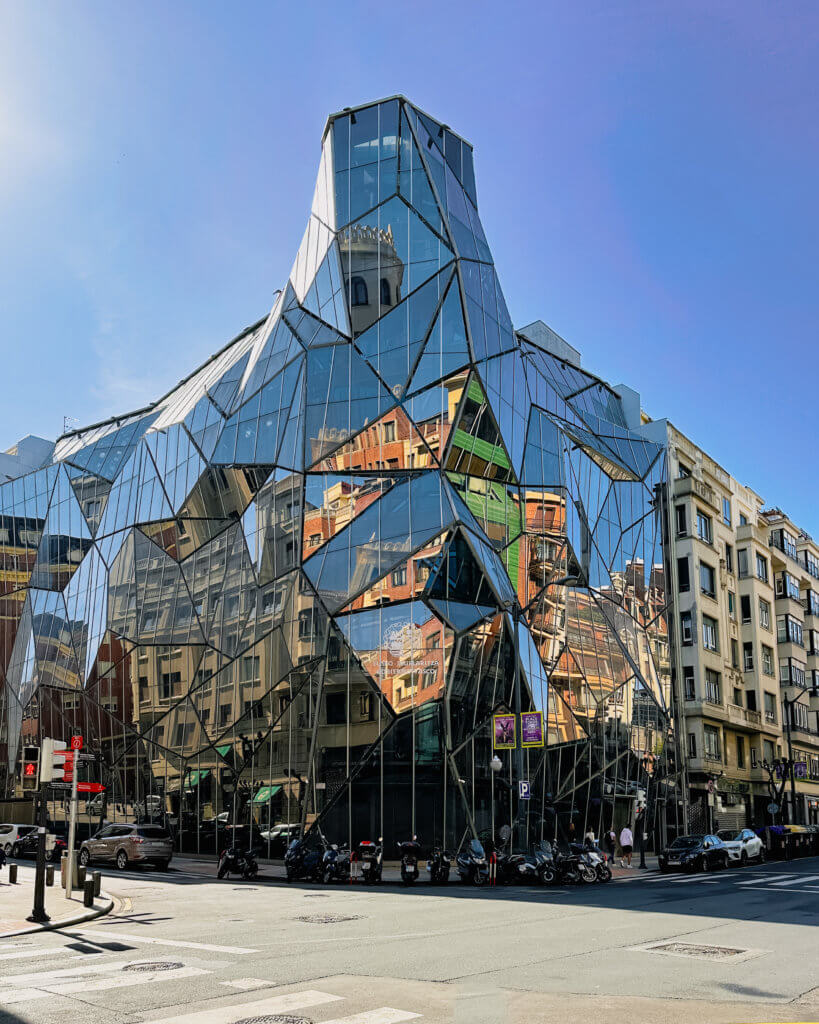 Unusuall architecture of the ministry of public health in Bilbao