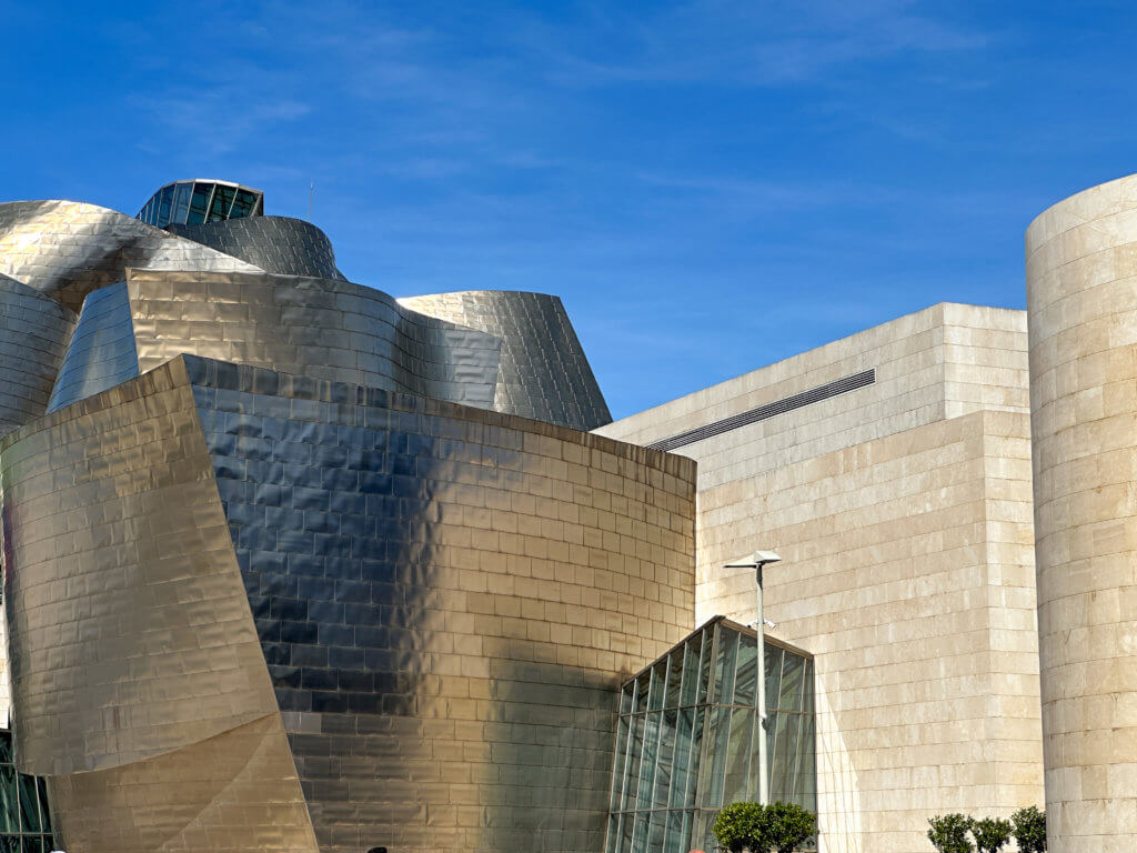 Exterior of the Guggenheim museum in Bilbao Spain