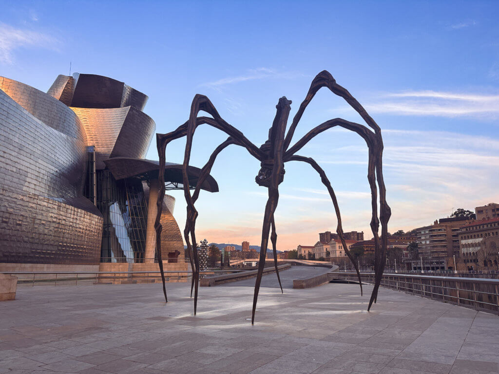 Maman sculpture at the Guggenheim museum in Bilbao