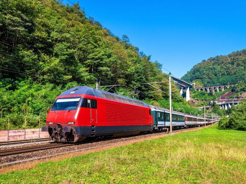 Gotthard Panorama Express panoramic train in Switzerland