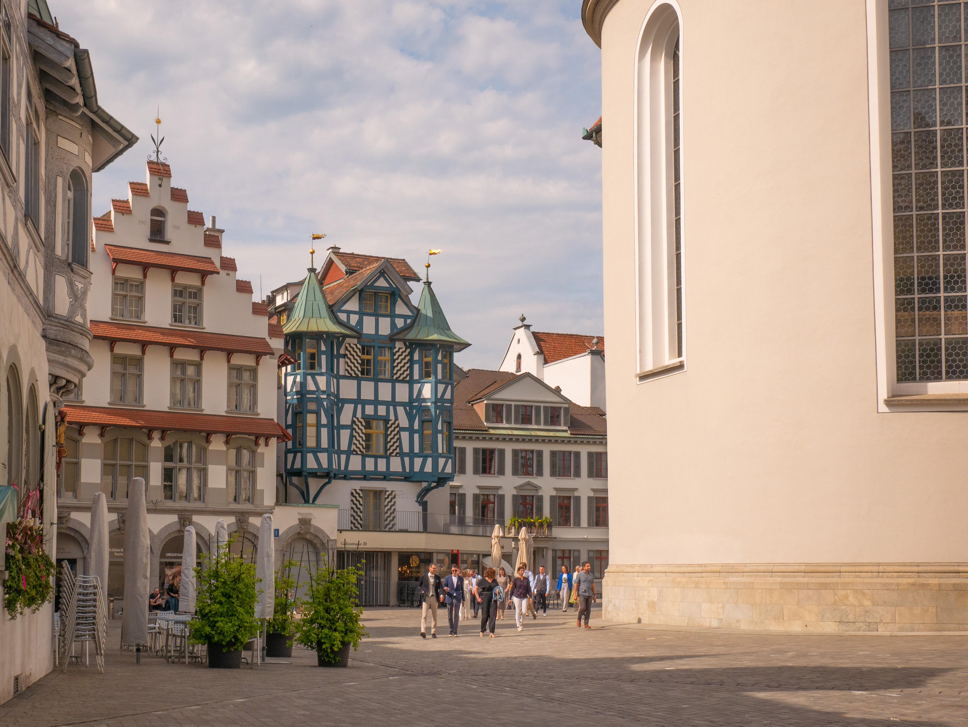 Fairytale buildings in St. Gallen Old Town