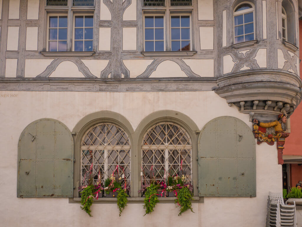 Fairytale buildings in St. Gallen Old Town