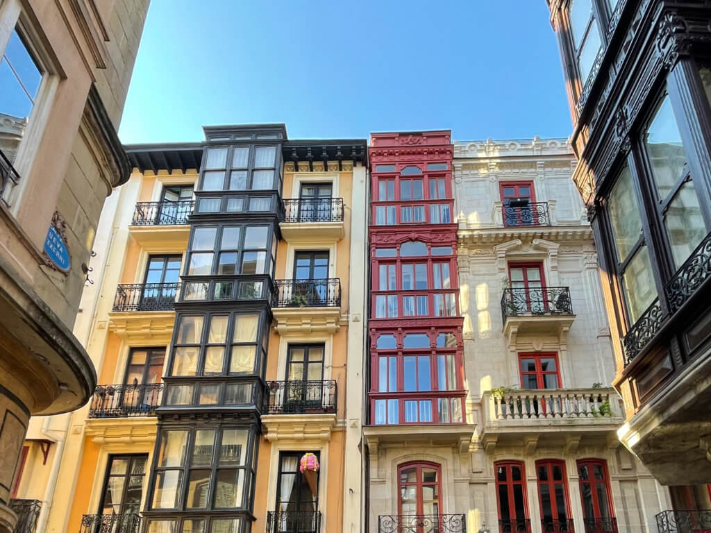 Beautiful architecture in Casco Viejo Bilbao