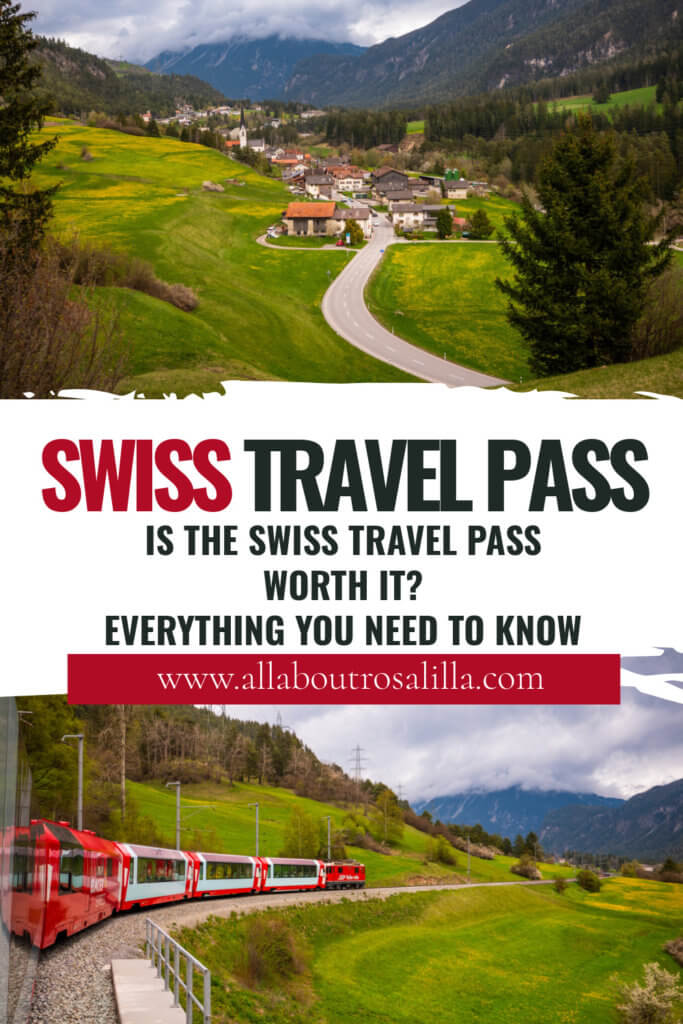 Images of Switzerland with text overlay is swiss travel pass worth it?