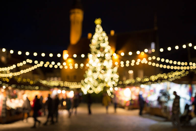 Christmas Tree on display at Lucerne Christmas Markets