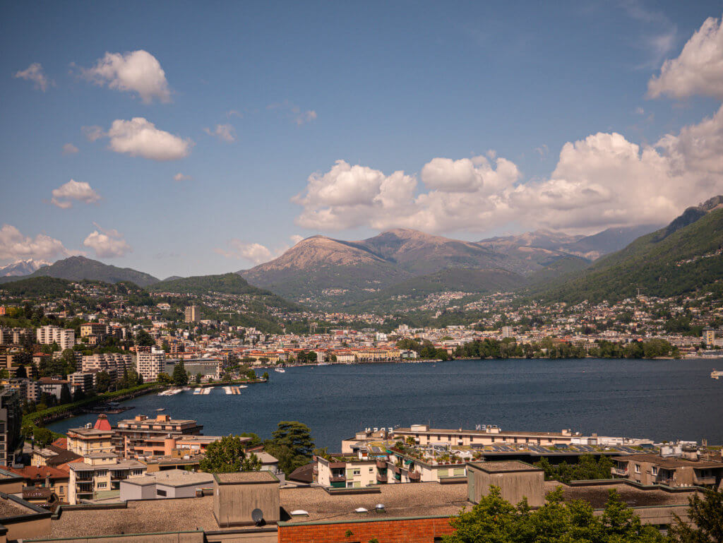 View of Lake Lugano one of the best things to do in Lugano Switzerland.