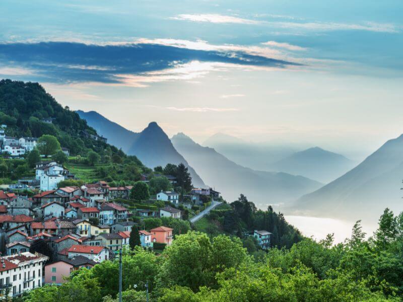 View of Lugano from Monte Bre.