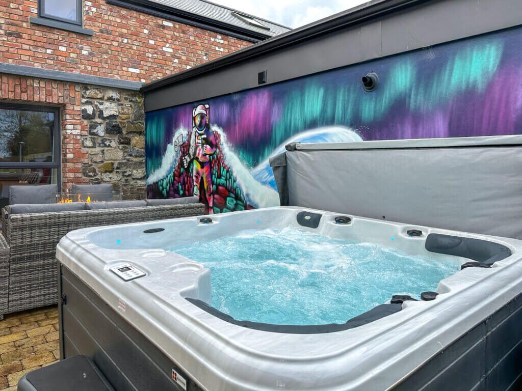 Hot tub at Corrstown village in Northern Ireland