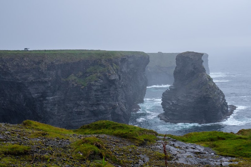 Dramatic cliffscape of Kilkee, Ireland's coastal masterpiece.