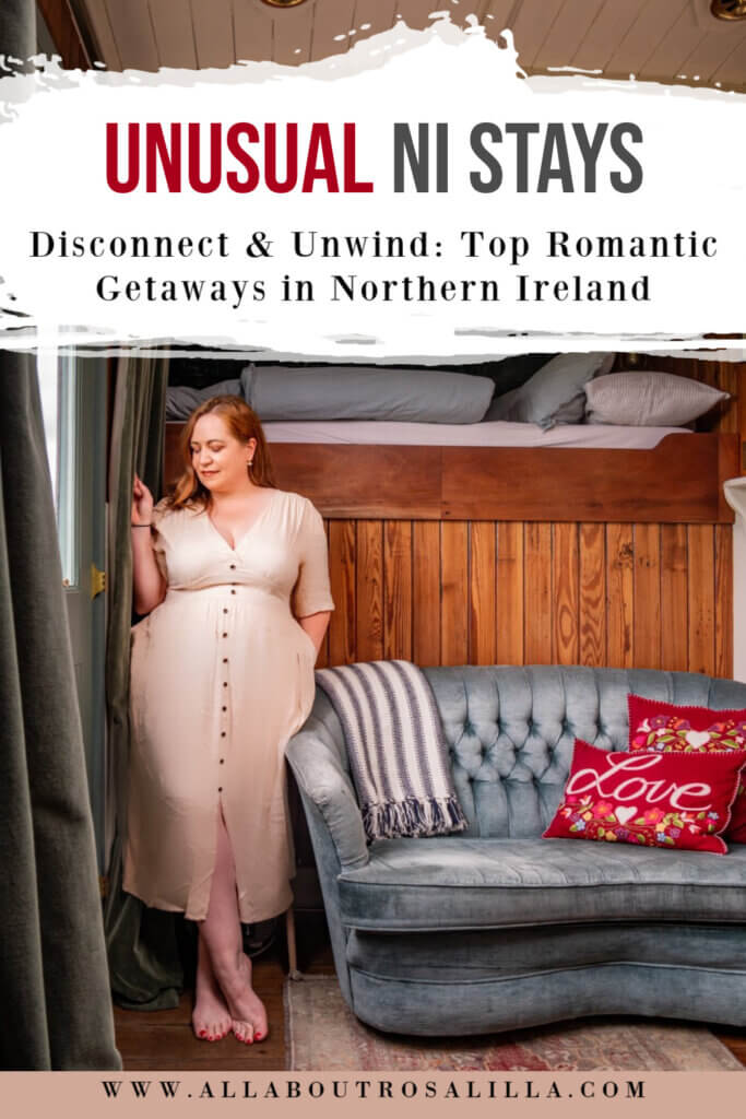Nicola Lavin Irish Travel Blogger in a unique airbnb in Northern Ireland.