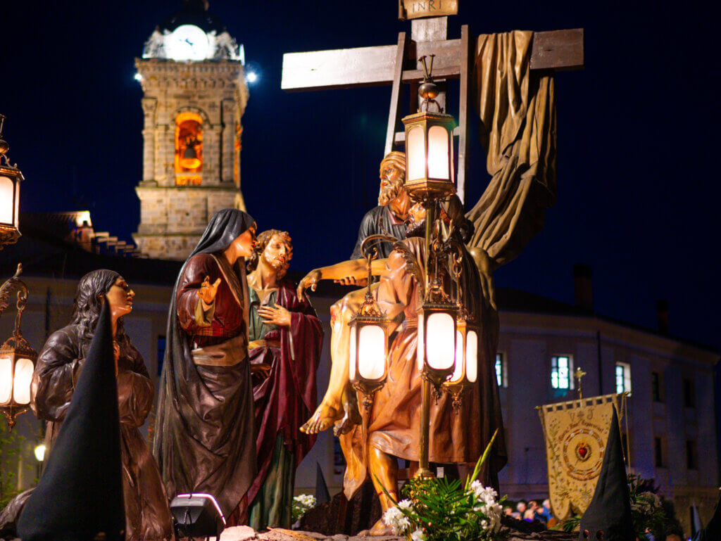 Semana Santa in Vitoria-Gastiez: A breathtaking display of faith and tradition as penitents make their way through the city.