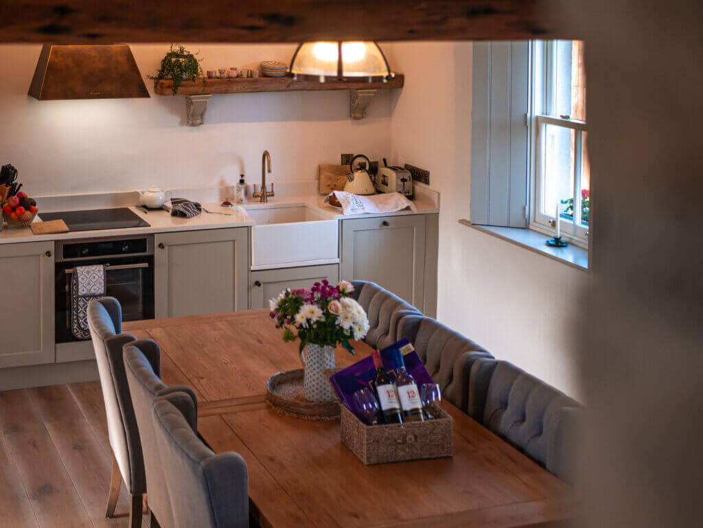 Farmhouse kitchen in a cosy Irish cottage called Meadow View Farmhouse in Tipperary.