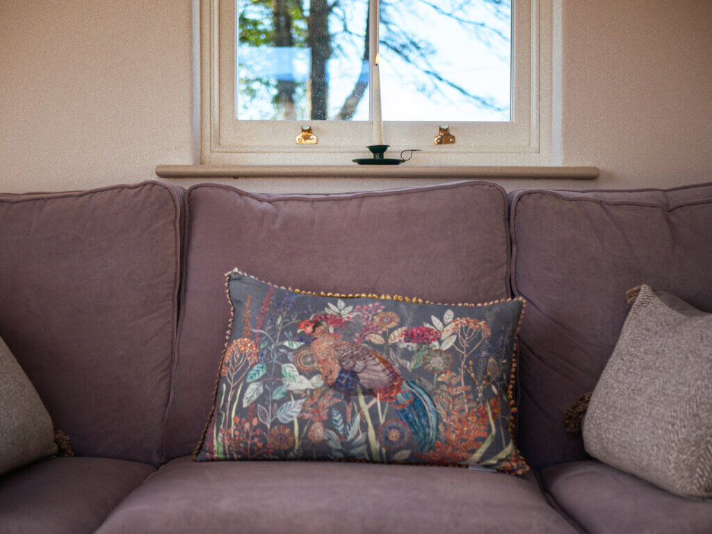 Cosy couch in Meadow View Farmhouse in Tipperaray.