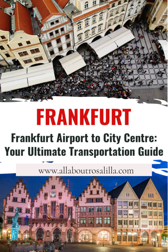 Images of Frankfurt city centre with text overlay Frankfurt Airport to City Centre: Your Ultimate Transportation Guide