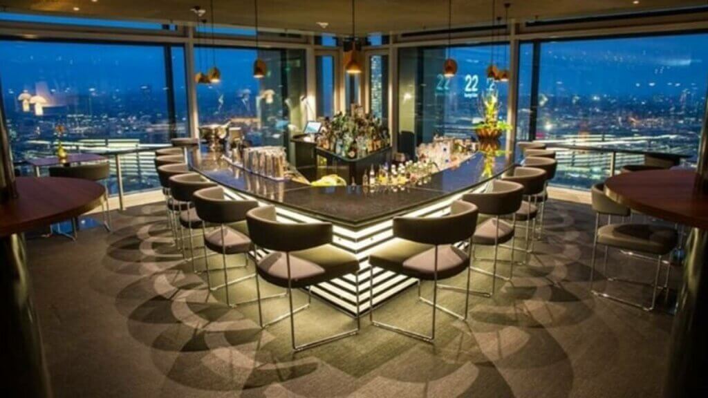 22nd lounge and bar in Frankfurt city.
