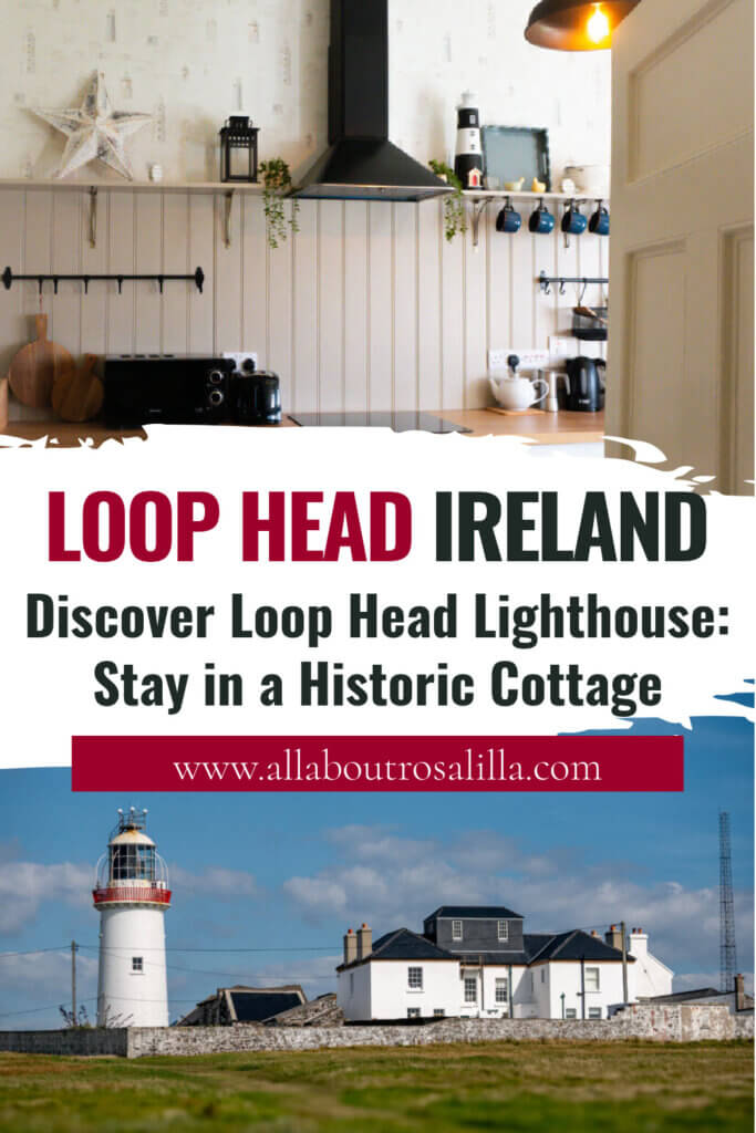 Images from Loop Head Lighthouse Attendant's Cottage with text overlay Discover Loop Head Lighthouse: Stay in a Historic Cottage.