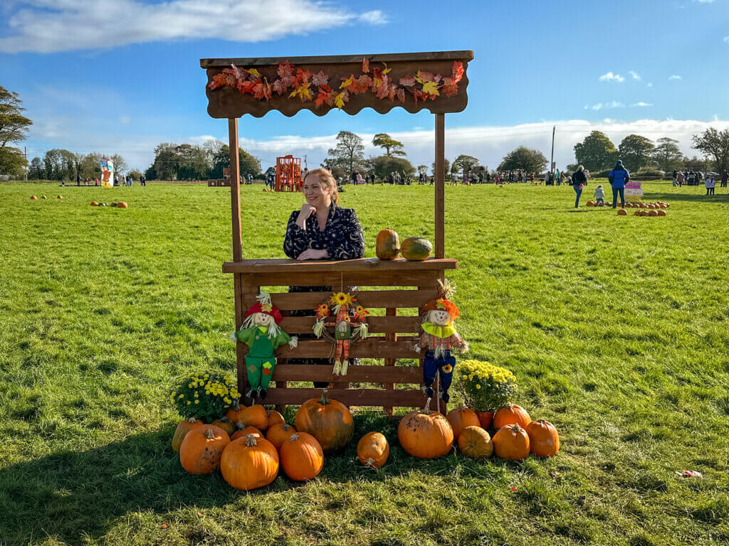 Visitors enjoying a day out at one of the best pumpkin patches in Ireland.